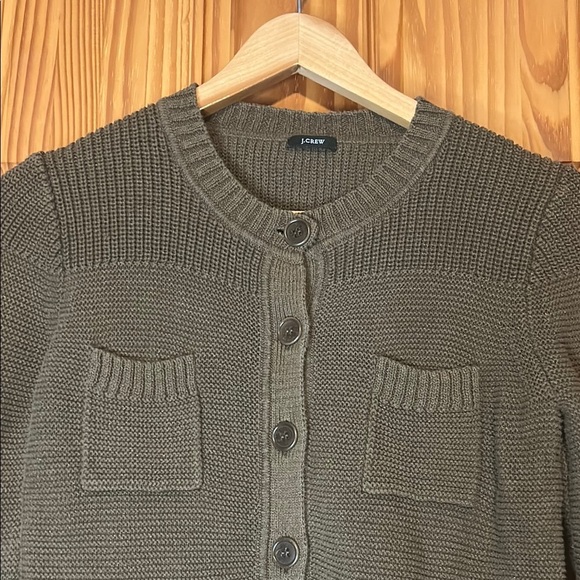 J.Crew Olive Green Knit Cardigan - Picture 2 of 10